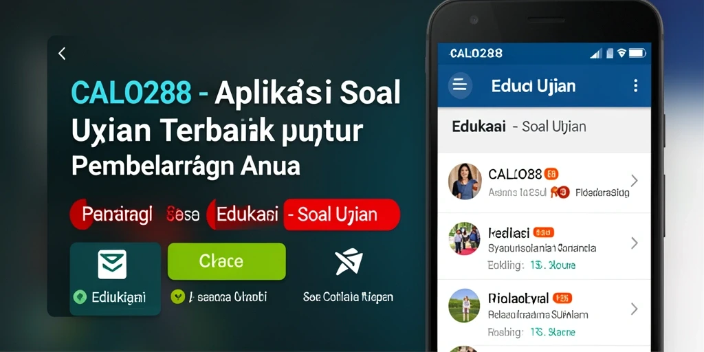 Tampilan antarmuka CALO288 dengan fitur soal ujian yang lengkap.