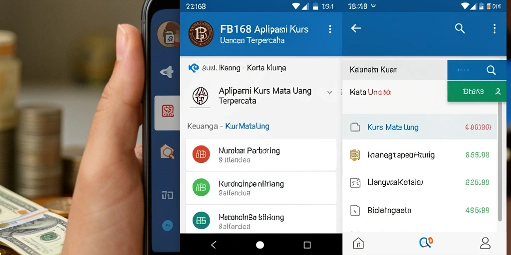 Tampilan antarmuka FB168 yang menarik dan fungsional untuk Kurs Mata Uang.