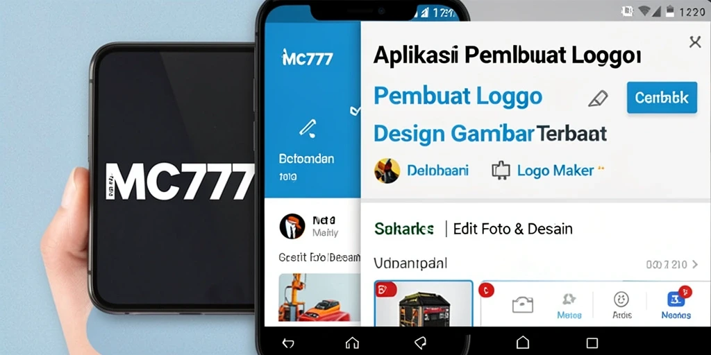 Antarmuka sederhana dan fitur lengkap untuk pembuat logo.